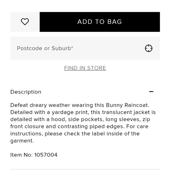 SEED Heritage Translucent Hooded Zip-up Collar Raincoat with Pockets Youth 4-5 - Picture 10 of 10